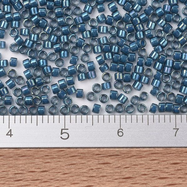X SEED J020 DB2384 2 DB2384 Transparent Inside Dyed Teal Dark Blue MIYUKI Delica Beads 11/0, 50g/bag