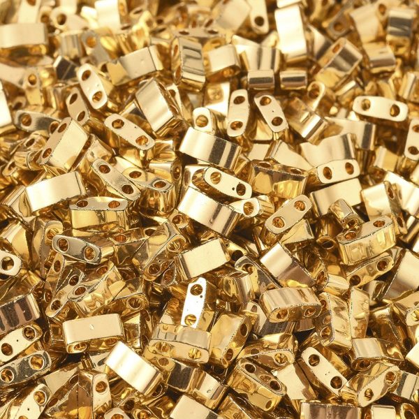 X SEED J020 HTL191 1 MIYUKI Half TILA HTL191 24k Gold Plated Seed Beads, 10g/Bag