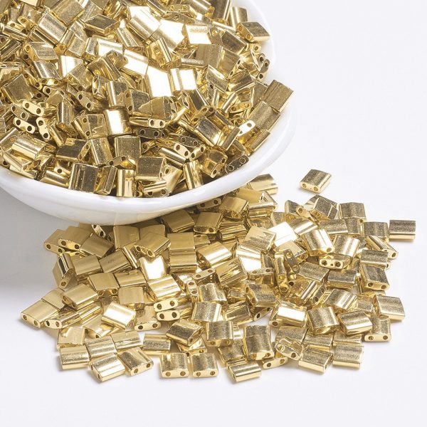X SEED J020 TL191 1 MIYUKI TILA TL191 24kt Gold Plated Seed Beads, 50g/Bag
