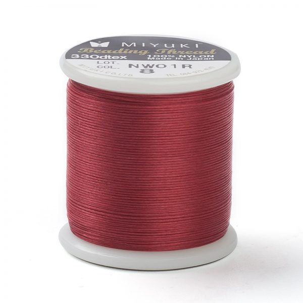 NWIR B001 08 Miyuki Indian Red #8 Beading Nylon Thread B 330 DTEX 50 meters (54.6 yards)