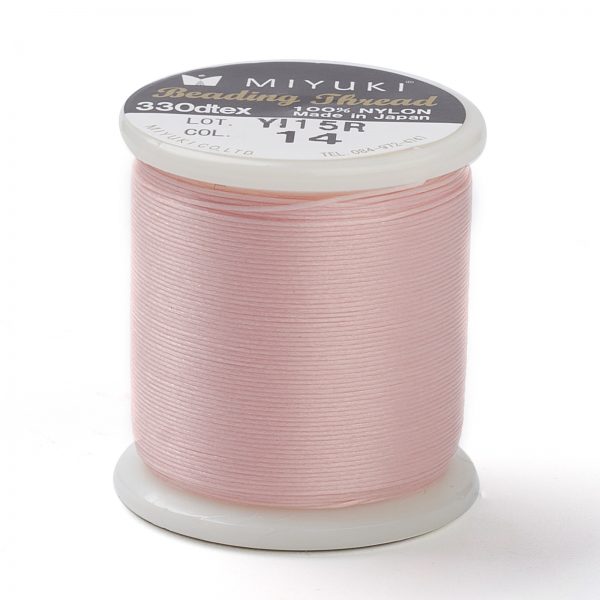 NWIR B001 14 Miyuki Pink #14 Beading Nylon Thread B 330 DTEX 50 meters (54.6 yards)