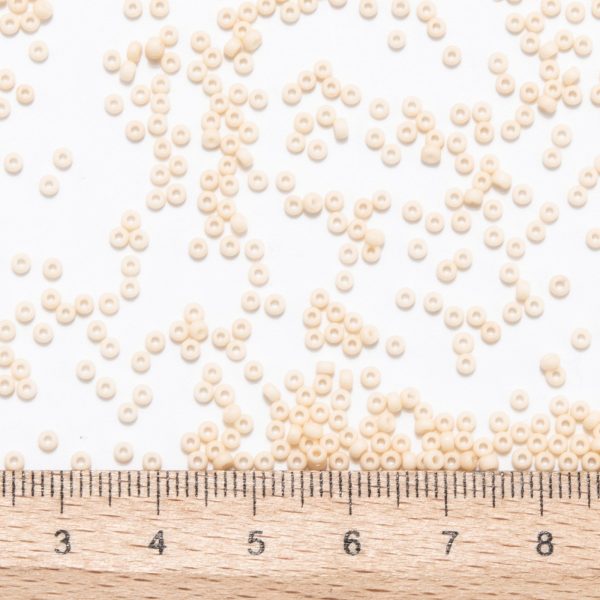 SEED JP0008 RR2022 4 MIYUKI 11-2022 Round Rocailles Beads 11/0, RR2022 Frosted (Matte) Opaque Antique Beige, 10g/bag