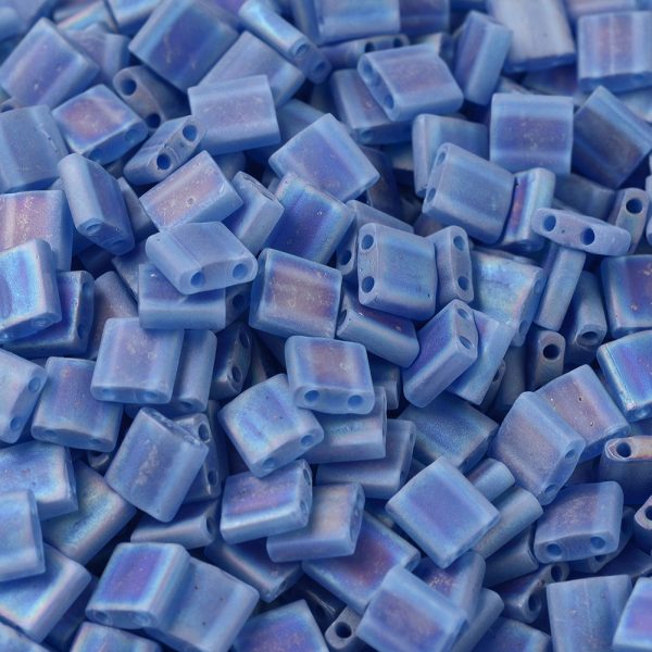 SEED X0054 TL0149FR 1 MIYUKI TILA TL149FR Matte Transparent Capri Blue Seed Beads, 50g/Bag