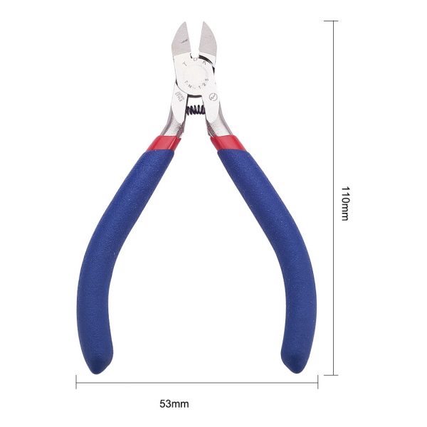 TOOL D029 14 3 4.5 in. High Carbon Steel Side Cutting Pliers Diagonal Wire Cutting Pliers with Anti-slip Rubber Handle, Midnight Blue, 1 pc/ Bag