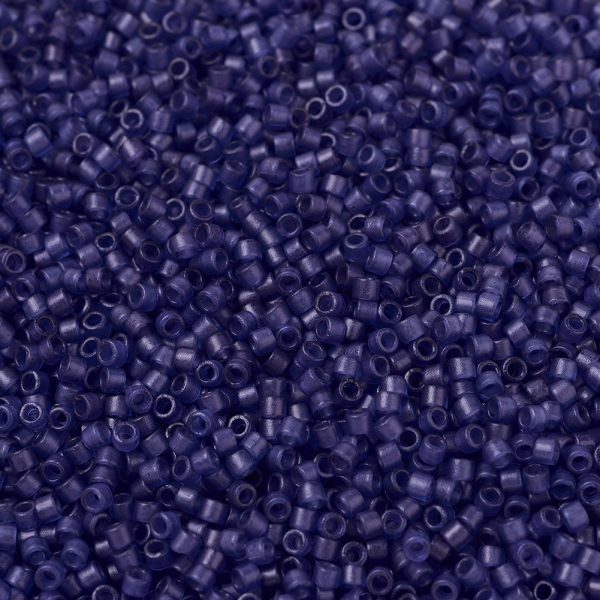 X SEED J020 DB0785 1 MIYUKI DB0785 Delica Beads 11/0 - Dyed Semi-Frosted Transparent Cobalt, 10g/bag