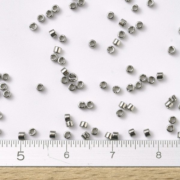 SEED JP0008 DB0021 2 MIYUKI DB0021 Delica Beads 11/0 - Opaque Nickel Plated, 10g/bag