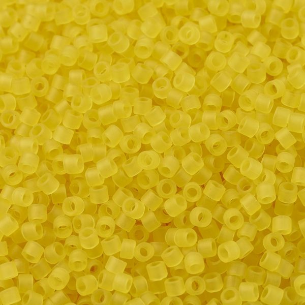 SEED JP0008 DB0743 1 MIYUKI DB0743 Delica Beads 11/0 - Matte Transparent Yellow, 10g/bag