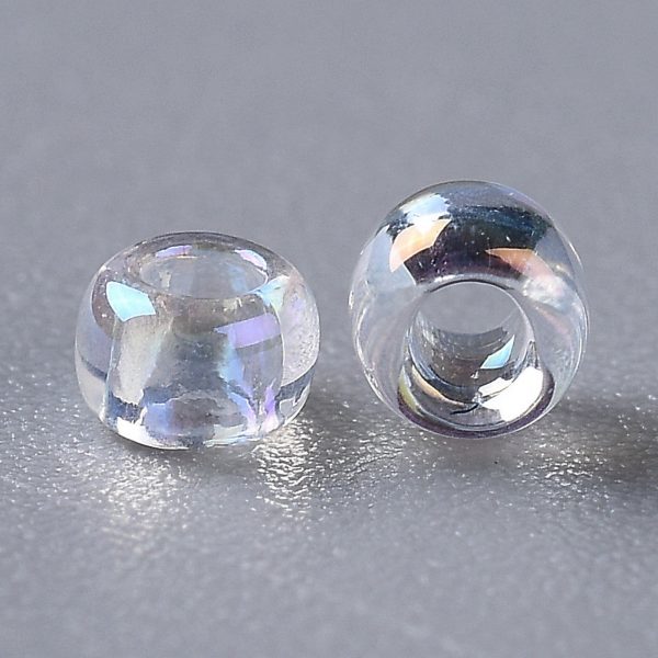 SEED TR08 0161 2 TOHO #161 8/0 Transparent AB Crystal Round Seed Beads, 10g/bag