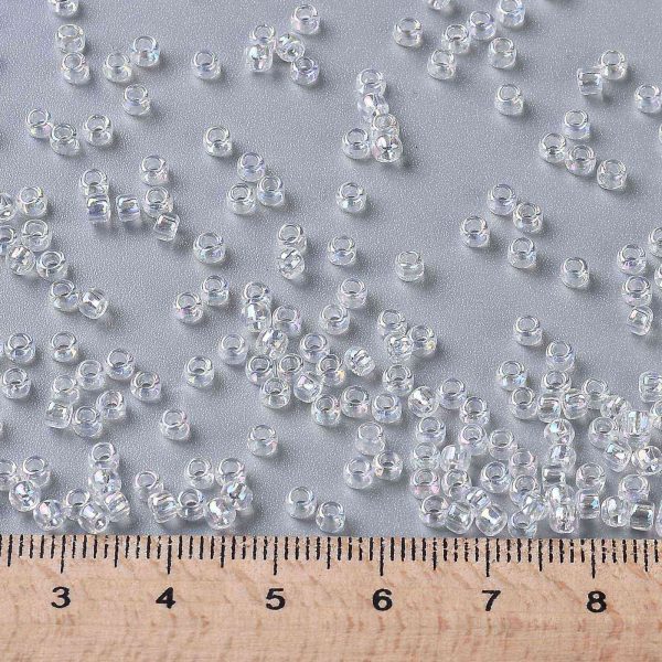 SEED TR08 0161 3 TOHO #161 8/0 Transparent AB Crystal Round Seed Beads, 450g/bag