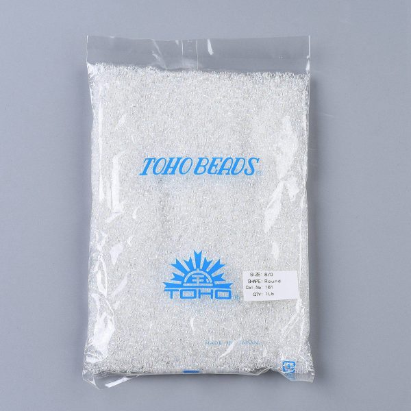 SEED TR08 0161 4 TOHO #161 8/0 Transparent AB Crystal Round Seed Beads, 450g/bag