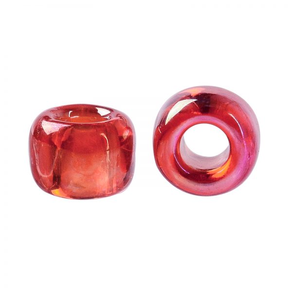 SEED TR08 0165 2 TOHO #165 8/0 Transparent AB Light Siam Ruby Round Seed Beads, 450g/bag