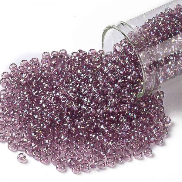 SEED TR08 0166 TOHO #166 8/0 Transparent AB Light Amethyst Round Seed Beads, 10g/bag