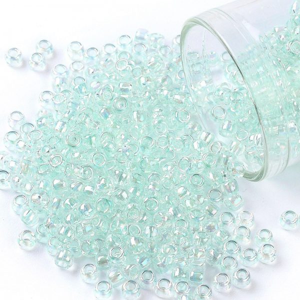 SEED TR08 0170 TOHO #170 8/0 Blue Topaz Dyed Transparent Rainbow Round Seed Beads, 450g/bag