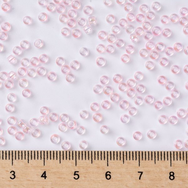 SEED TR08 0171 3 TOHO #171 8/0 Transparent Dyed AB Ballerina Pink Round Seed Beads, 450g/bag