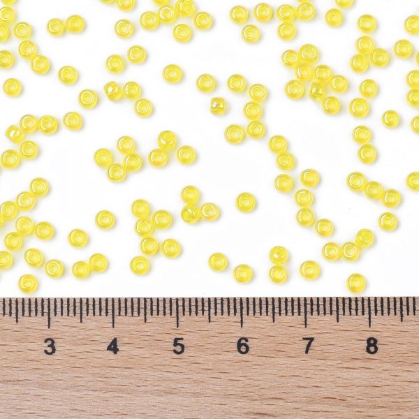 SEED TR08 0175 3 TOHO #175 8/0 Transparent AB Lemon Round Seed Beads, 450g/bag