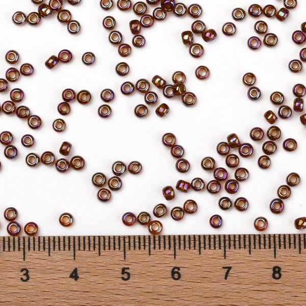 SEED TR08 0177 3 TOHO #177 8/0 Transparent AB Smoky Topaz Round Seed Beads, 450g/bag