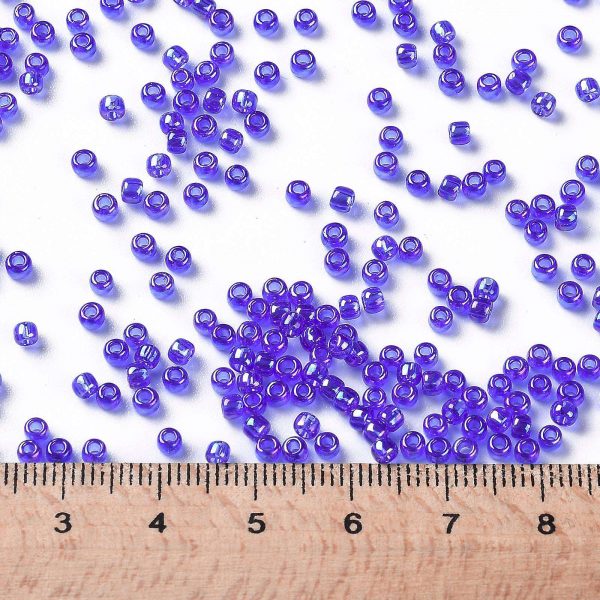SEED TR08 0178 3 TOHO #178 8/0 Transparent AB Sapphire Round Seed Beads, 10g/bag
