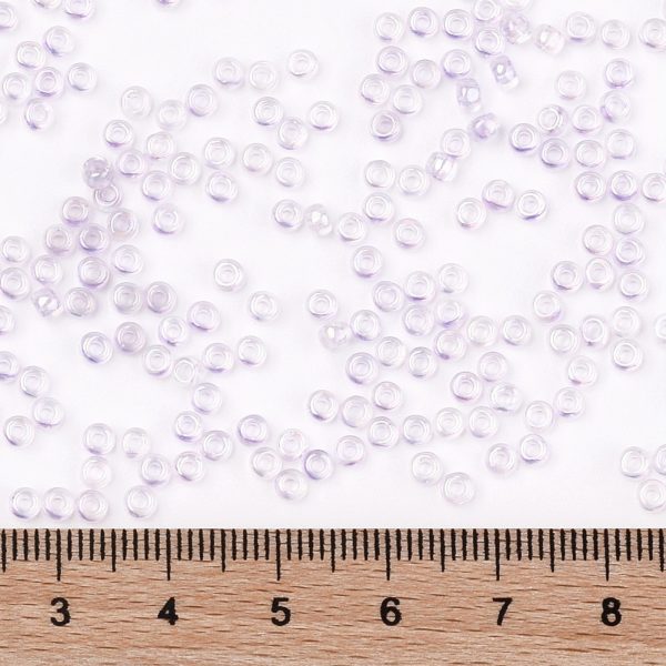 SEED TR08 0477 3 TOHO #477 8/0 Transparent Dyed AB Lavender Mist Round Seed Beads, 10g/bag