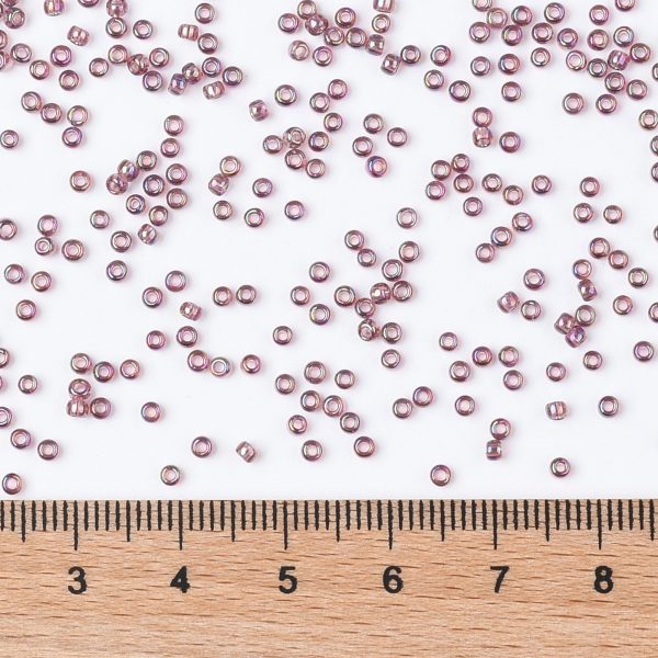 SEED TR11 0166B 3 TOHO #166B 11/0 Transparent AB Medium Amethyst Round Seed Beads, 10g/bag