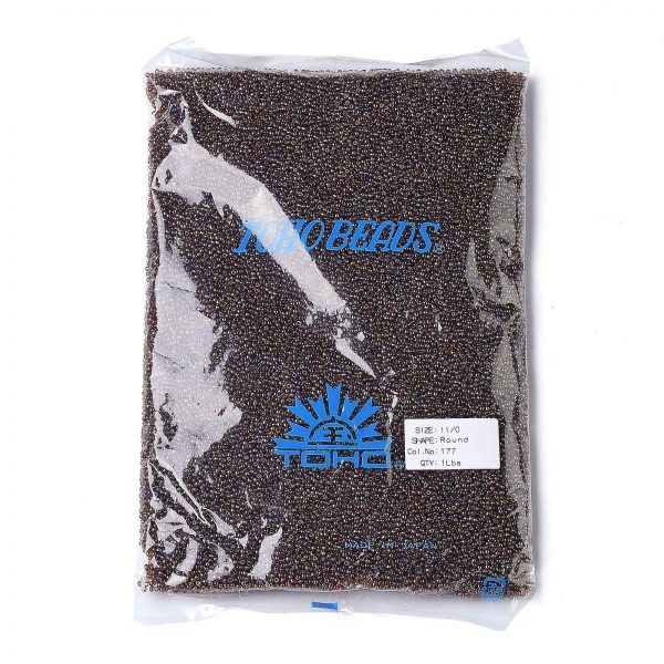 SEED TR11 0177 4 TOHO #177 11/0 Transparent AB Smoky Topaz Round Seed Beads, 450g/bag