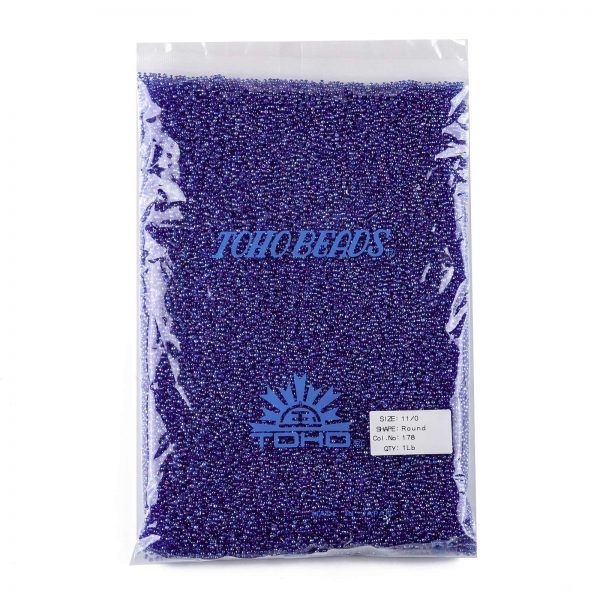 SEED TR11 0178 4 TOHO #178 11/0 Transparent AB Sapphire Round Seed Beads, 450g/bag