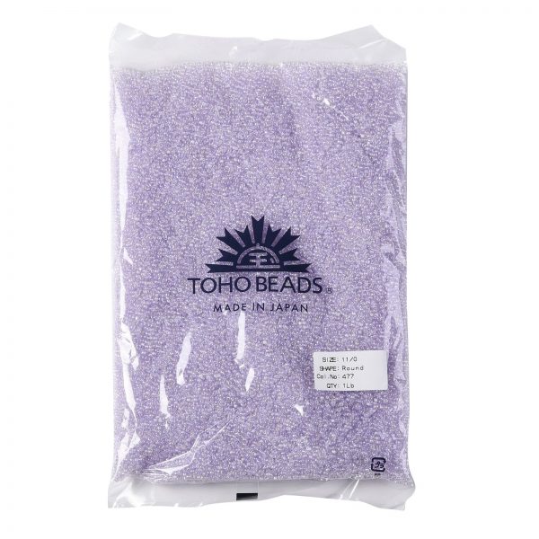 SEED TR11 0477 4 TOHO #477 11/0 Transparent AB Lavender Mist Round Seed Beads, 450g/bag