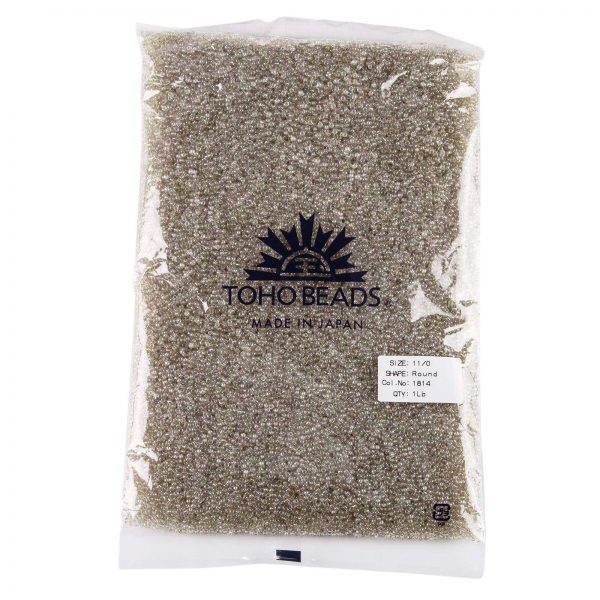 SEED TR11 1814 4 TOHO #1814 11/0 Transparent AB Ash Round Seed Beads, 450g/bag