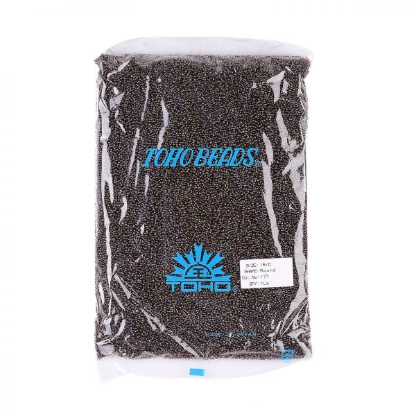 SEED TR15 0177 4 TOHO #177 15/0 Transparent AB Smoky Topaz Round Seed Beads, 450g/bag