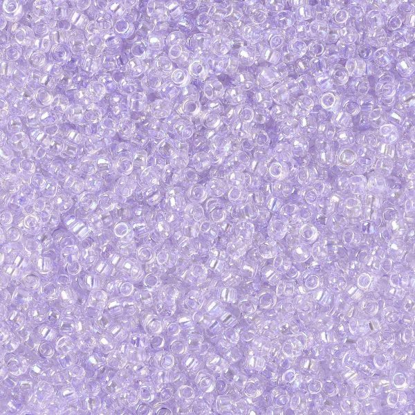 SEED TR15 0477 1 TOHO #477 15/0 Transparent Dyed AB Lavender Mist Round Seed Beads, 450g/bag