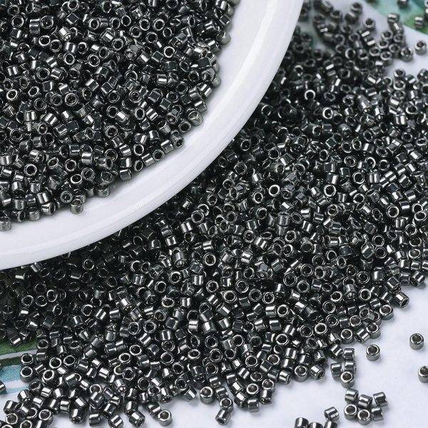 X SEED J020 DB0452 3 MIYUKI DB0452 Delica Beads 11/0 - Opaque Galvanized Dark Gray, 100g/bag