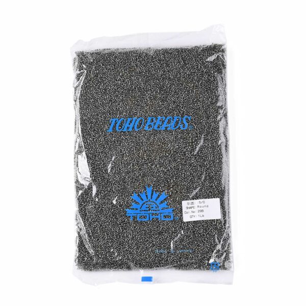 SEED TR15 0029B 4 TOHO #29B 15/0 Silver Lined Gray Round Seed Beads, 450g/bag