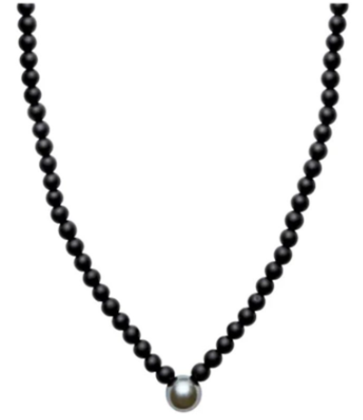 Tahitian Pearl & Onyx Necklace