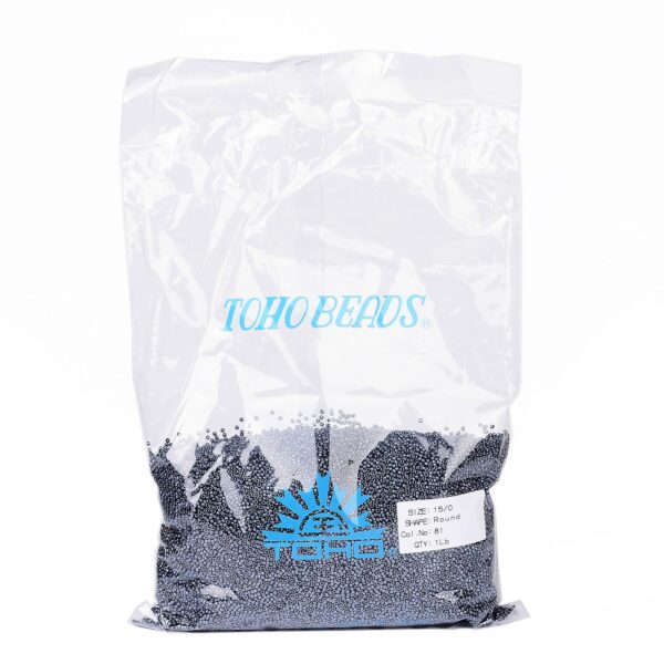 SEED TR15 0081 4 TOHO #81 15/0 Metallic Hematite Round Seed Beads, 450g/bag