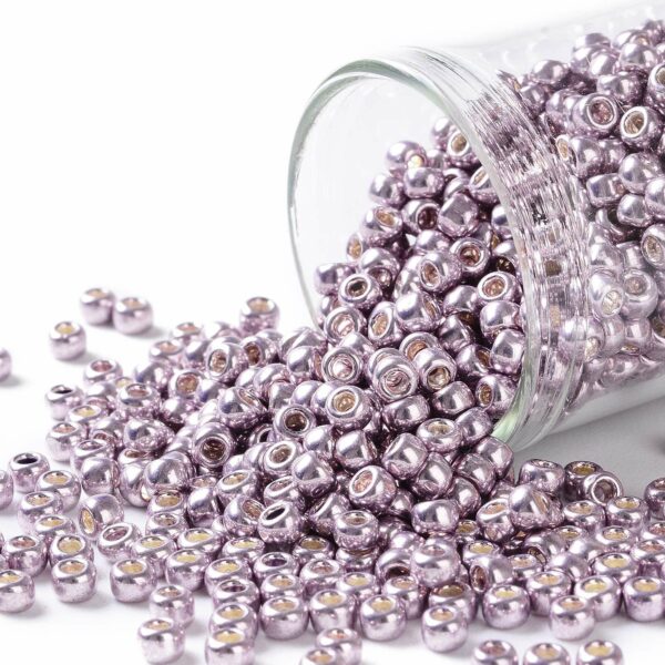 X SEED TR08 0554 TOHO #554 8/0 Galvanized Lavender Round Seed Beads, 10g/bag
