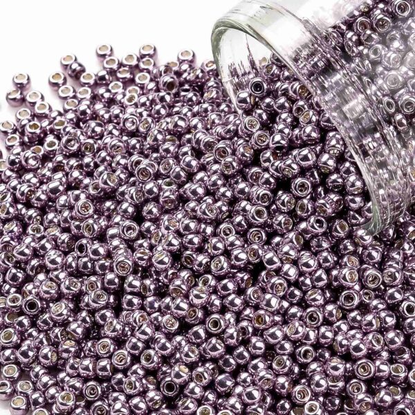 X SEED TR11 0554 TOHO #554 11/0 Galvanized Lavender Round Seed Beads, 10g/bag