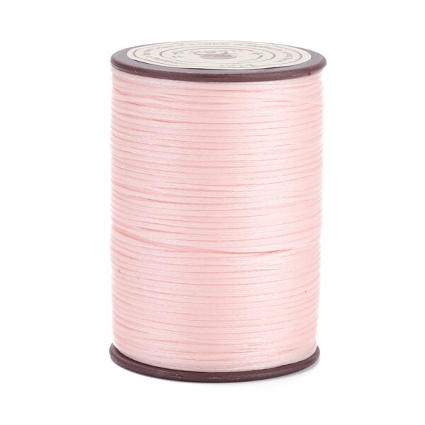 YC D004 01 004 Minebeads Pink Waxed Polyester Cord for DIY Bracelet Jewelry Making, 0.8x0.3mm, about 109.36 Yards /roll, 10 Rolls/bag