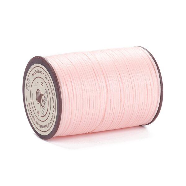 YC D004 01 004 1 Minebeads Pink Waxed Polyester Cord for DIY Bracelet Jewelry Making, 0.8x0.3mm, about 109.36 Yards /roll, 10 Rolls/bag