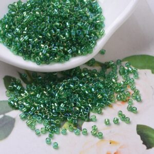 DB0152 Transparent Green AB Seed Beads