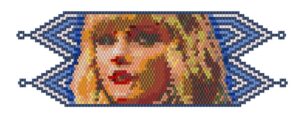 Taylor Swift Fan Art Bracelet Brick Stitch Bead Pattern Color Chart